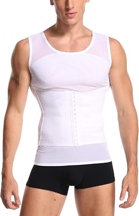 Slimming Vest Men Tummy Control Body Shaper Compression Tank Top | Sleeveless Vest, Chest Gynecomastia Compression T Shirts, Waist Trainer Belt Shapewear Tank Top, Workout Undershirts