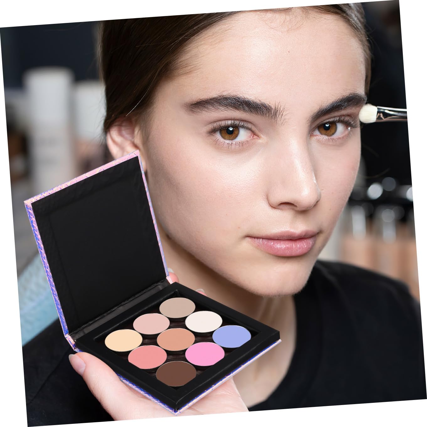 FOMIYES 3 Set vassoio per il trucco vuoto fard che cambia colore ombretto ricaricabile arrossire make up rossetto tavolozza di ombretti tavolozza di cosmetici Metallo palette di ombretti