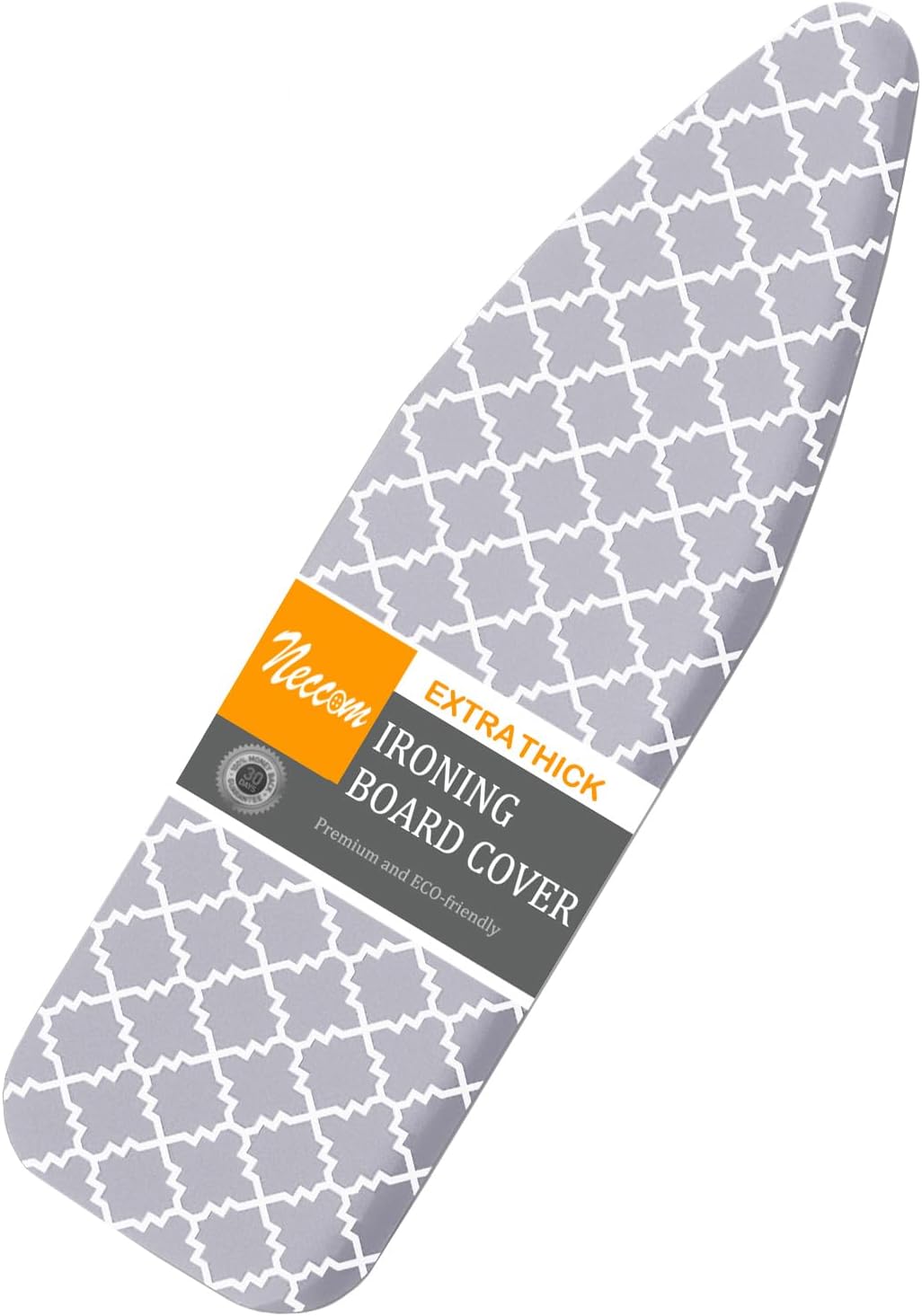 NeccomIroning Board Cover and Pad Standard Size 15"x54", Resists Scorching and Staining with Elastic Edge Heavy Duty Extra Thick Ironing Padding Cotton Ironing Board Covers