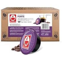 Bonini Espresso Forte Coffee Pods Compatible with Lavazza A Modo Mio Coffee Machines Pack of 1, Total 70 Capsules