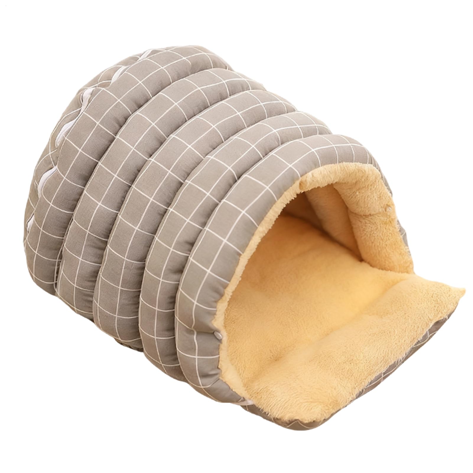Cama para con Forma de Cueva | Casa Lavable Cálida Y Cómoda - Cueva para Mascotas con Diseño De Cúpula Semicerrada,para Cachorros, Y Mascotas Pequeñas, Rincón De Juego, Invierno, Navidad