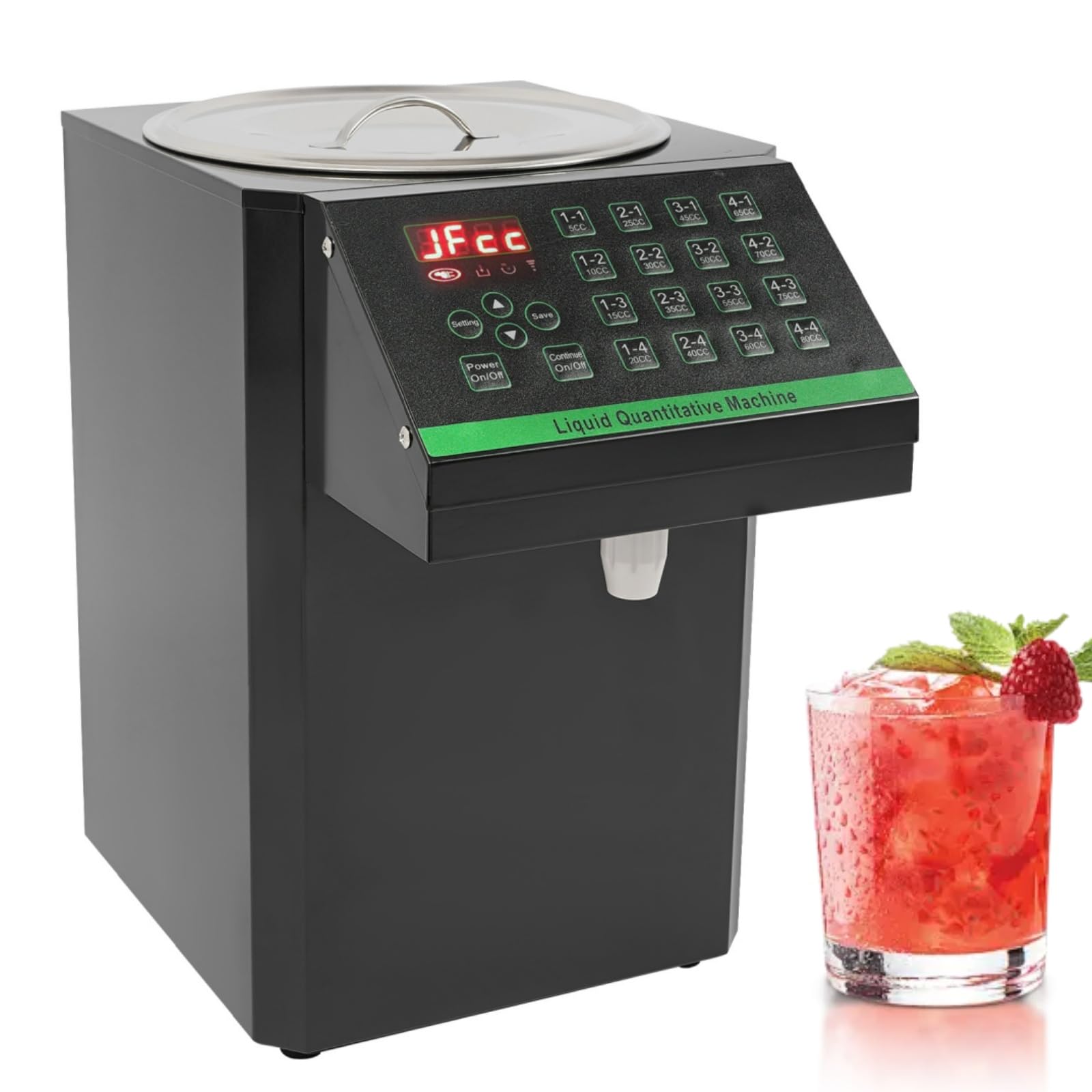 Dozownik syropu do fruktozy, 8 l, automatyczny dozownik syropu, 120 W, 220 V, regulowany dozownik do herbaty bąbelkowej, fruktozy, do użytku komercyjnego