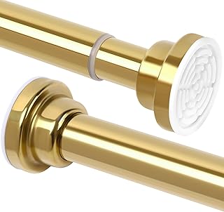 Shower Curtain Rod, 32-83 inch Heavy Duty Spring Tension Shower Rod, Non Slip, Never Rust, No Drill 1" Diameter Adjustable Shower Rods for Bathroom, Window