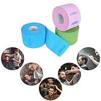 Vista 5 de 2 rollos de tiras de cuello de peluquero desechables flexibles y resistentes bandas de papel para el cuello, cinta de papel para peluquería
