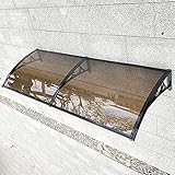 marquesinas para puertas garaje Capacidad de carga: el soporte de plástico y acero de alta calidad puede soportar un peso de aproximadamente 100 kg. El diseño arqueado aumenta la capacidad de carga y puede soportar firmemente todo el toldo. Su resistencia al impacto puede prevenir los peligros de la caída de objetos desde edificios de gran altura.