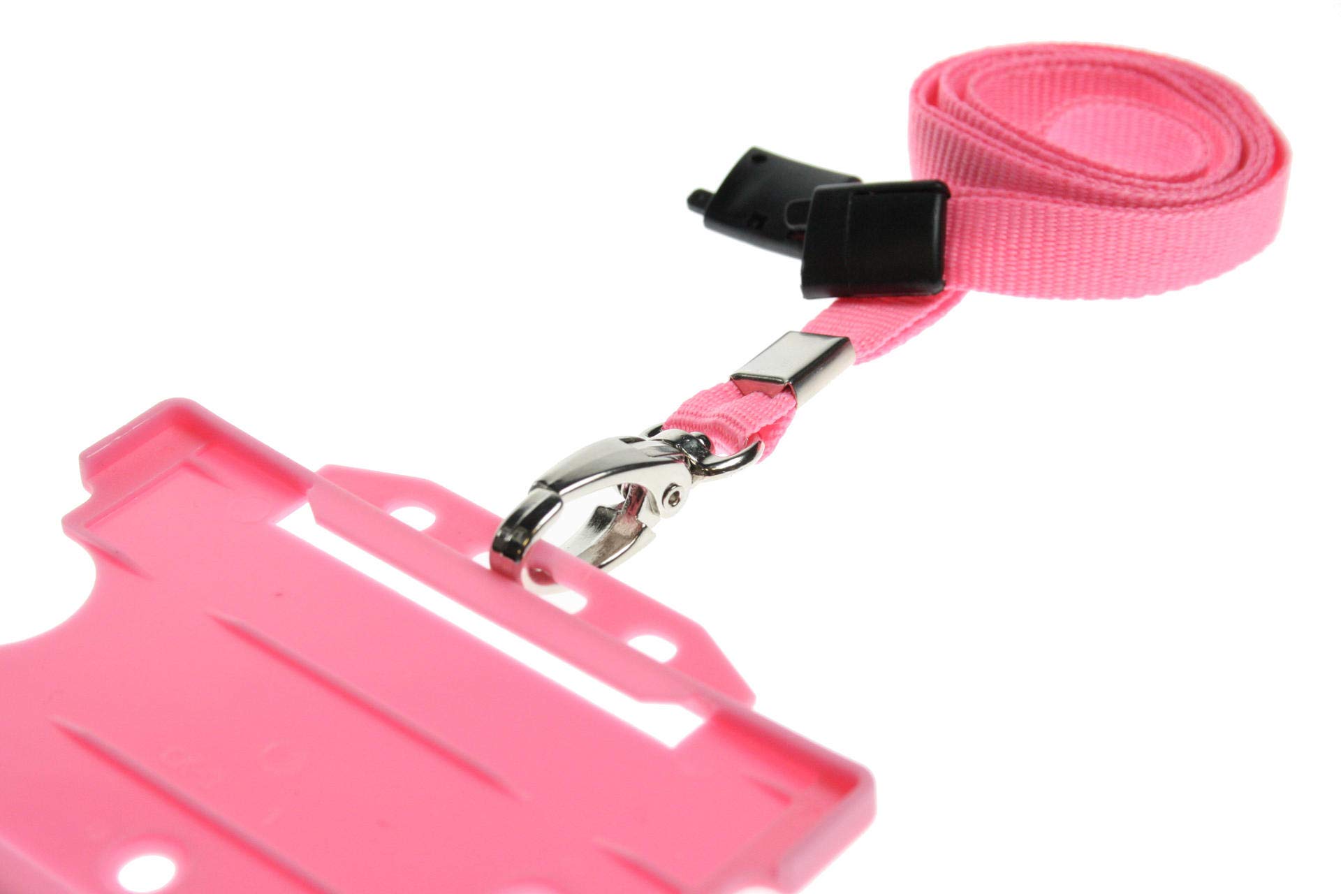 20mm Lanyard With Safety Break Away And Matching Single Card Holder (Pink