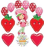 Strawberry Shortcake Birthday Party Supplies and 12 pc Balloon Bouquet Decorations