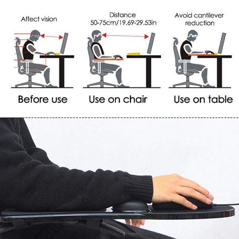 Extensor de reposabrazos Ajustable para Escritorio de computadora, Almohadilla de Soporte para reposamuñecas para el hogar y la Oficina, 18 * 22 * ​​13,7 CM
