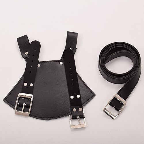 Miniatura 51 de BLESSUME Cinturón medieval de caballero con espada rana funda de estoque, soporte de vaina de estoque, 1 unidad Negro 6