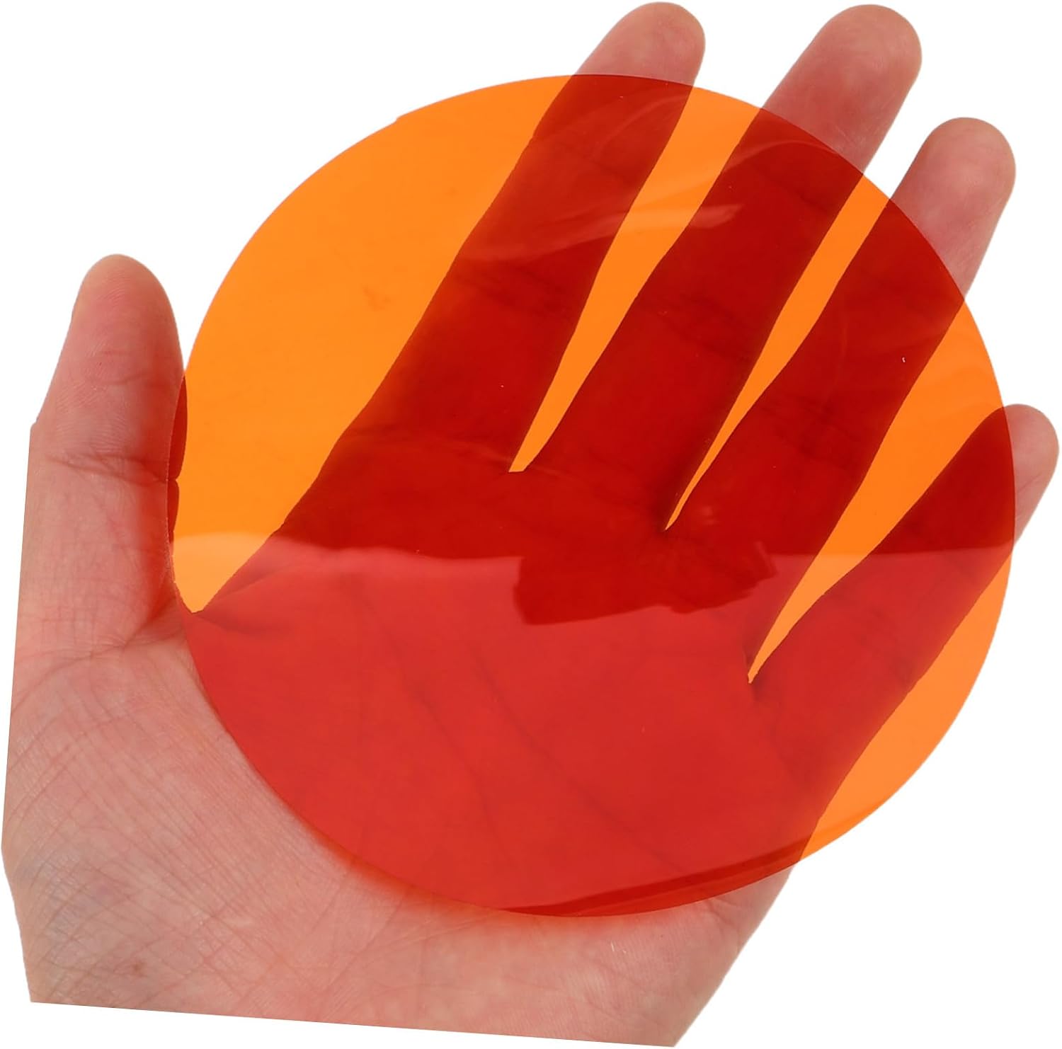 Toddmomy 20pcs Warm Lighting Gel Filter Sheets 10cm Diameter Self-Adhesive Color Correction Film for Pendant Lamp Photography Video Lighting