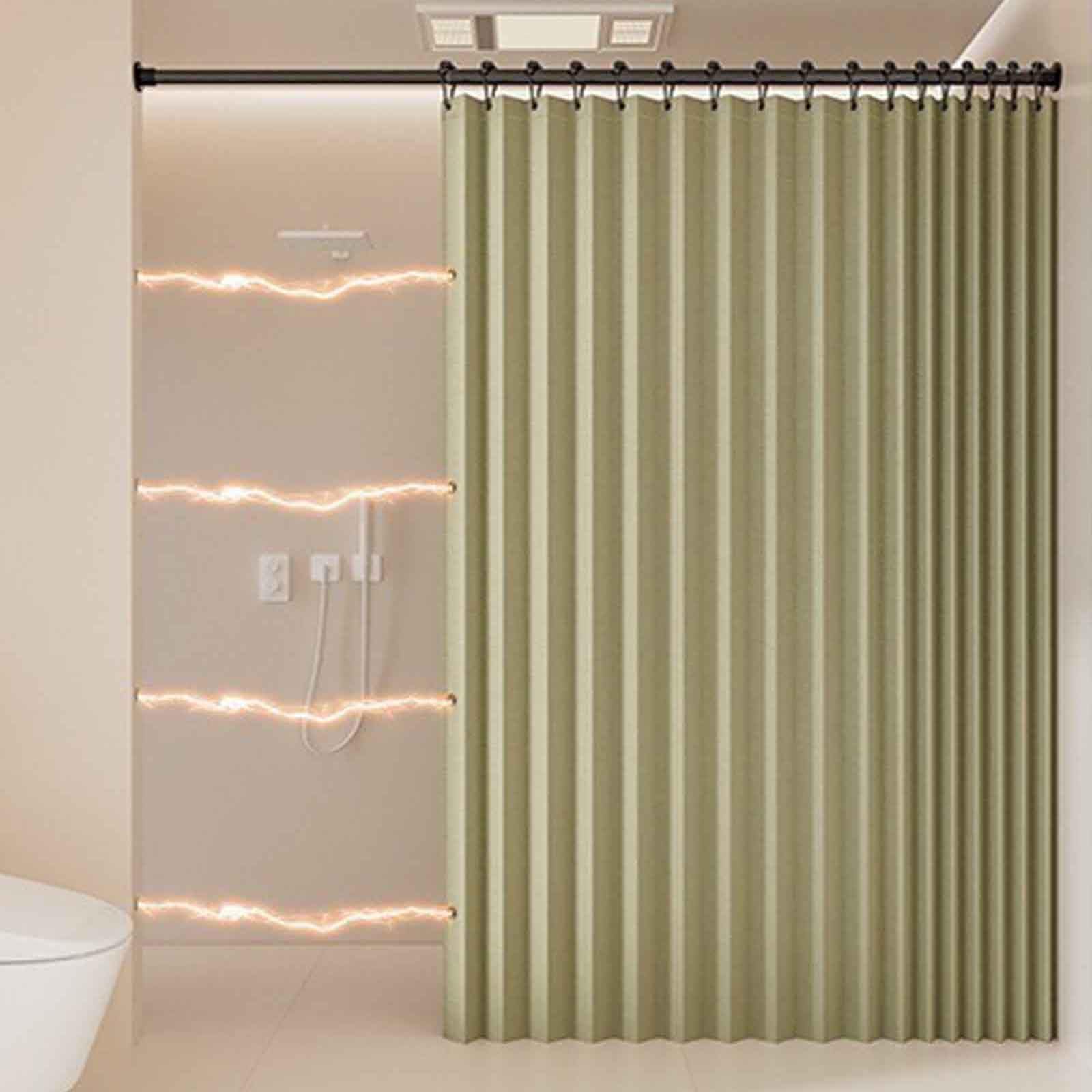 Rideau de séparation pliable et occultant pour isoler un grand dressing ouvert