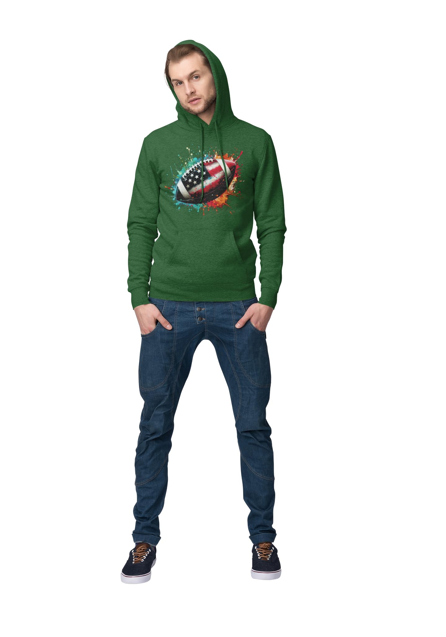 knut Fashion & Streetwear Męska bluza z kapturem American Football męska bluza z kapturem Clothing Brands Ball Splash Design Pulower Clothes Rozmiary XS-5XL