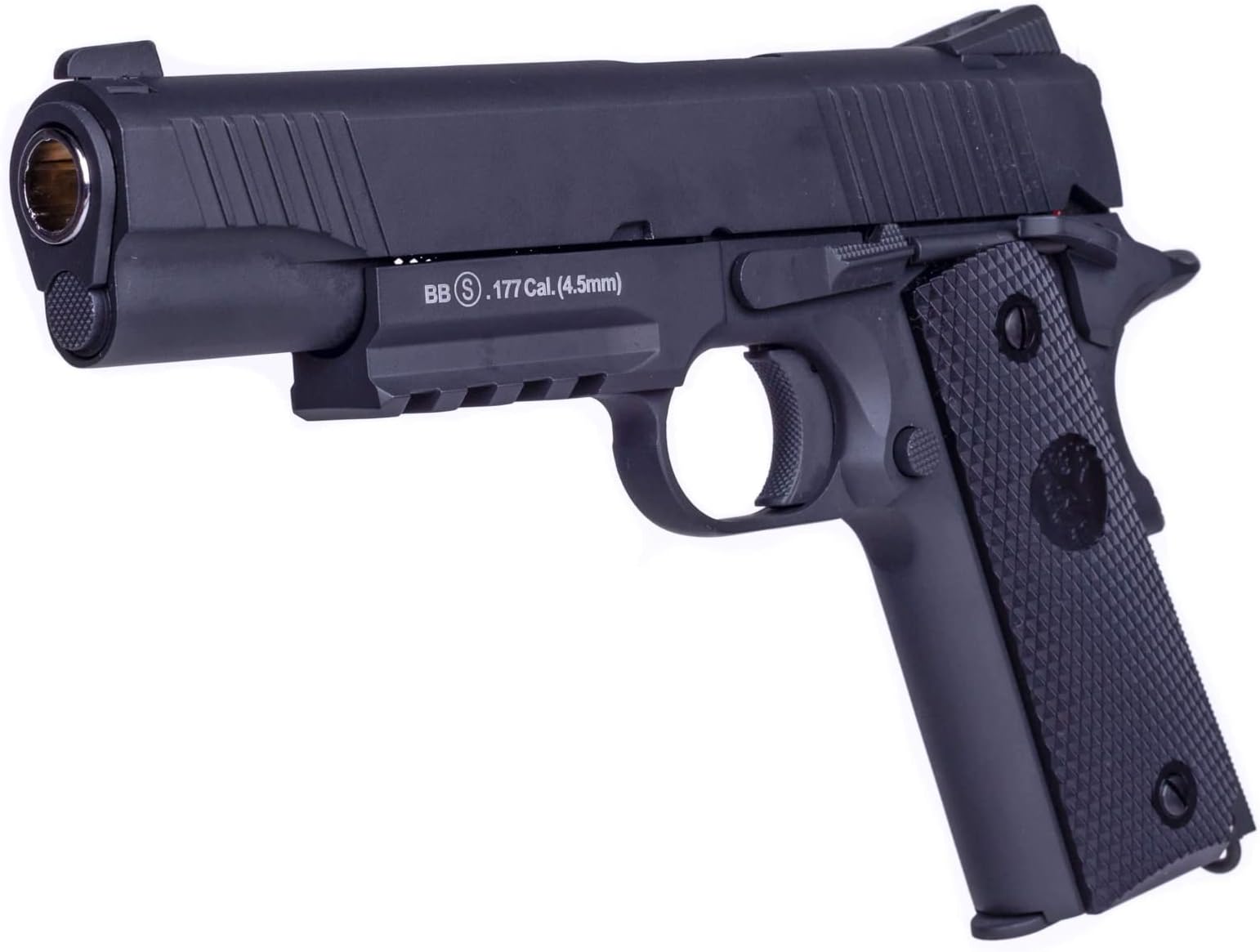 - Barra Airguns 1911 Blowback BB Gun, Guns for Adults, Gas Blowback BB Pistols, CO2 Powered, .177 Caliber, 340 FPS, All Metal, Semi Auto Action, Black