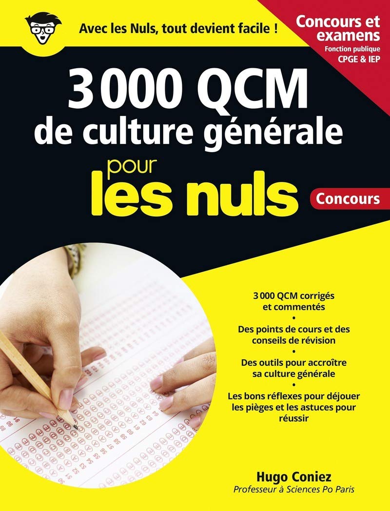 Amazon.fr 3 000 QCM de Culture générale pour les Nuls Concours Fonction publique grand format