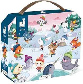 Comprar Janod - Puzle Niños 36 Piezas, Guerra de Bolas de Nieve - Juguete Educativo Habilidades Motrices y Concentración - Maletín con Asa - Certificado FSC - Desde 4 Años, J02647