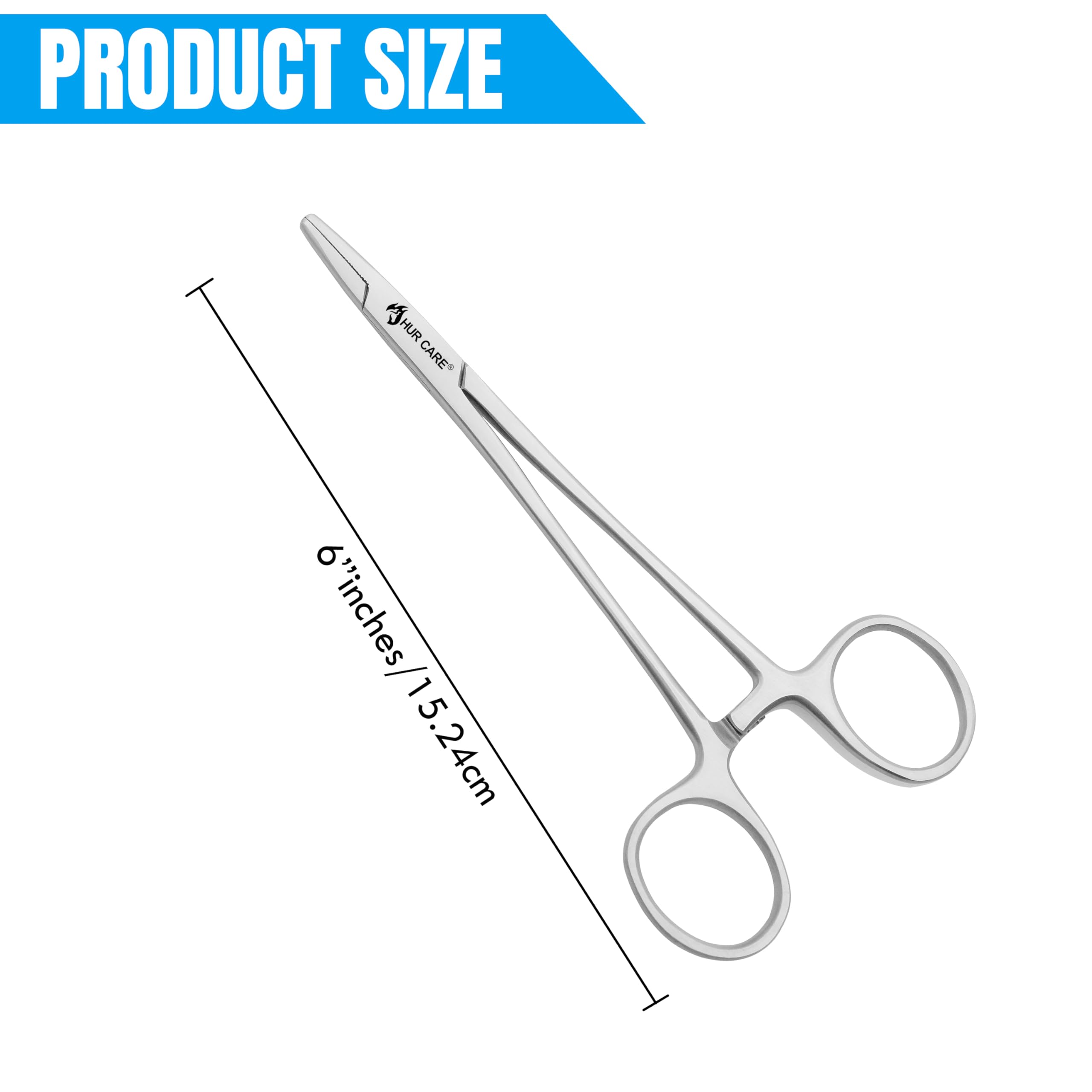 HUR CARE Stainless Steel Self-Locking Pick-Up Ear Hair Fishing Forceps Crafting Soldering Tweezers Piercing Pliers - Image 3