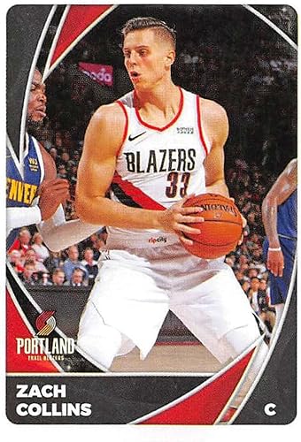 2020-21 Panini Stickers #454 Zach Collins Official NBA Basketball Album Sticker Measuring 2.75 inch tall X 2 inches wide in Raw (NM or Better