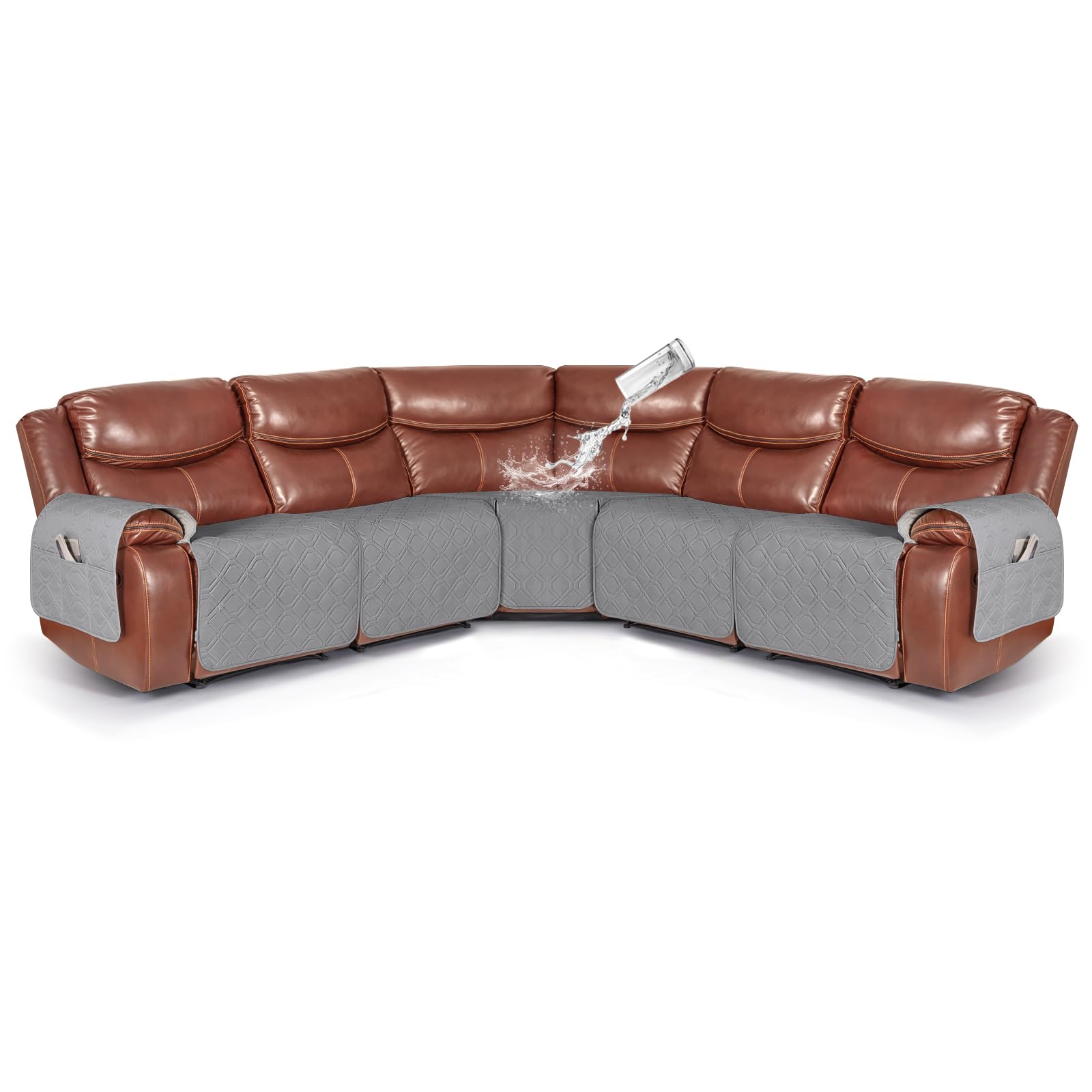 VANSOFY 5-Piece Reclining Sectional Couch Cover