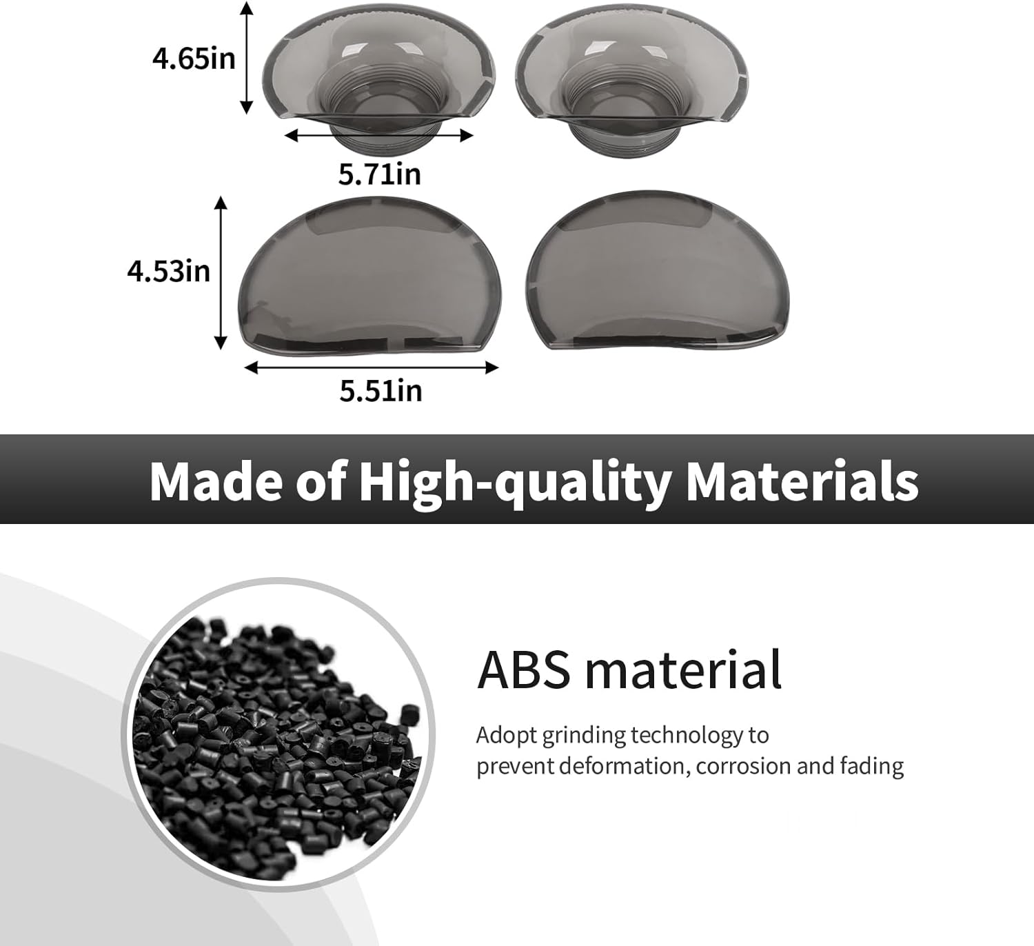 CheroCar Smoked Black Front Headlight Cover Exterior Light Trim Decoration Compatible with 2015-2026 Dodge Challenger Exterior Accessories