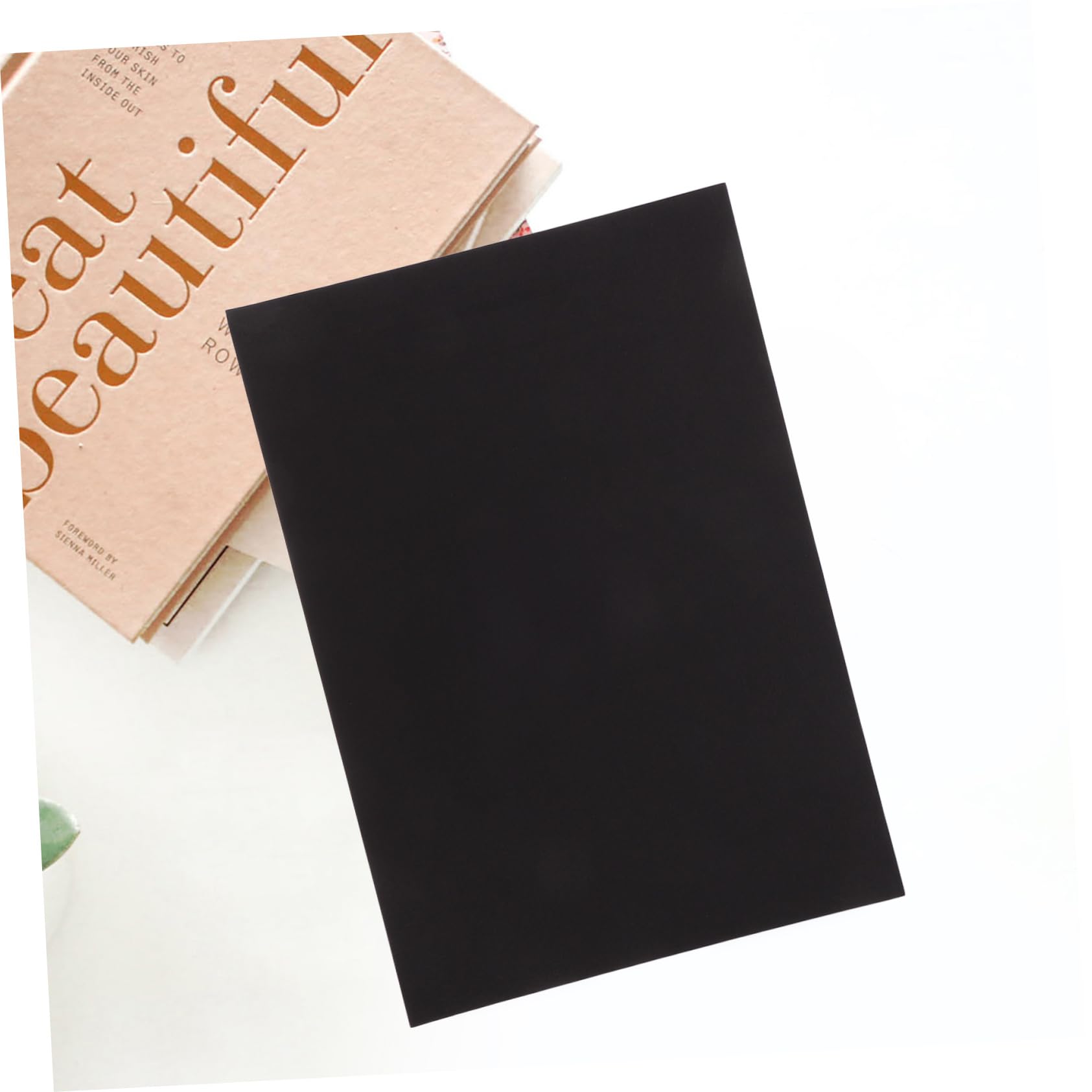 NUOBESTY Künstlermappe A4 Bucheinband aus Papier 100 Blatt Schwarze Hülle für Schulbücher Büro und Selbstgemacht Projekte Vielseitig Einsetzbar
