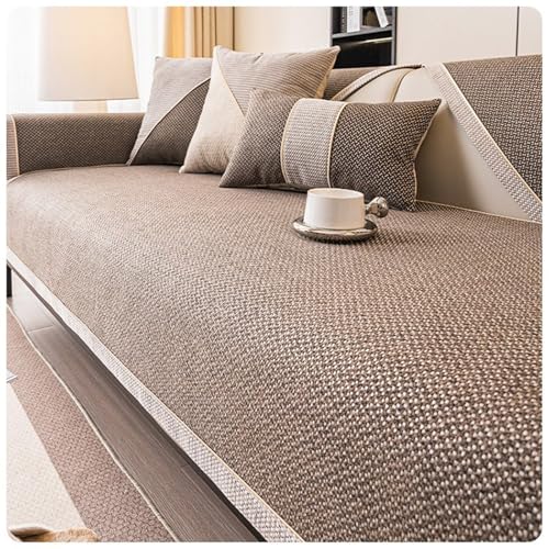 Sofa Überzug Vintage Sofabezug Weiche: rutschfest Sofaschoner Gewebte Baumwolle und Leinen 1/2/3/4 Sitzer Couch Überzug Sofaüberwürfe für U Form L Form Sektionssofa(Coffee,70 * 150cm) Sofa Überzug Vintage Sofabezug Weiche: rutschfest Sofaschoner Gewebte Baumwolle und Leinen 1/2/3/4 Sitzer Couch Überzug Sofaüberwürfe für U Form L Form Sektionssofa(Coffee,70 * 150cm)