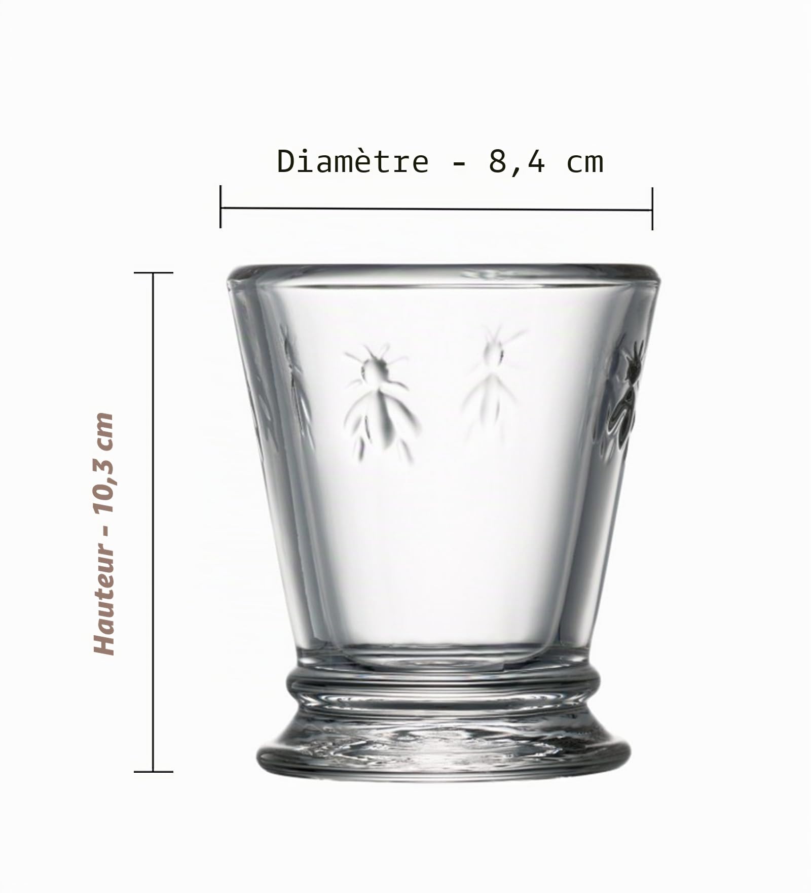 La Rochère-Coffret de 4 verres à eau-ABEILLE-Origine France Garantie