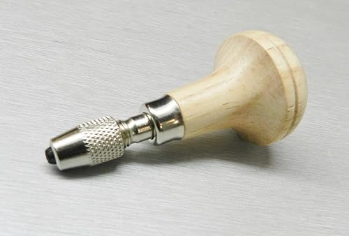Miniatura 2 de Mandril de madera con mango de madera de hongo y tornillo de banco, herramienta 2 pinzas de sujeción de 0-18 pulgadas