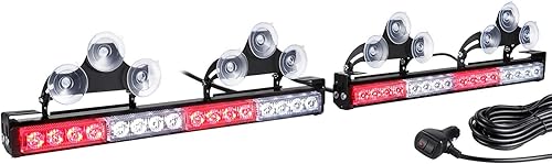 Barras de luz estroboscópica 2 en 1 intermitente LED de emergencia para camiones, coches, SUV, vehículos de servicio, iluminación de advertencia de