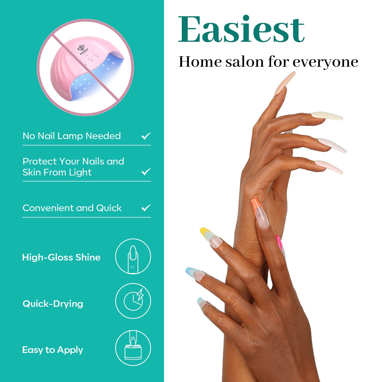 modelones Nail Polish Remover, Acetone Nail Polish Remover and Red Yellow Orange Sky Blue Gel Manicure for Travel Nail Art for Salon DlY at Home