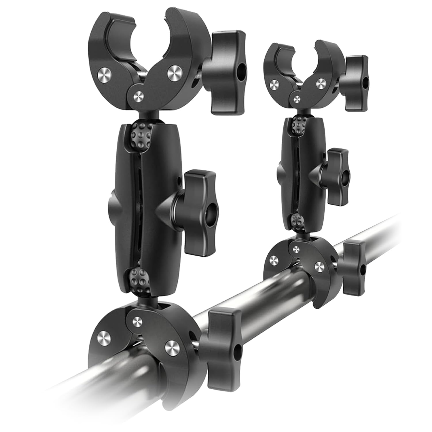 KMDODO 2 Pcs SuperClamp Double Camera Clamp with Dual Mount Bracket and Magic Arm Ball Head - Versatile Photography Accessory for Light Stands,