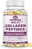 Péptidos de Colágeno Multi para Mujeres y Hombres, Suplementos de Colágeno Hidrolizado | Proteína de Colágeno Hidrolizado (Tipo I, II, III, V, X) con Ácido Hialurónico, Vitamina C y Biotina, Apoyo para Cabello, Piel y Uñas, No Transgénico Softgel 120 Unidades (Paquete de 1) 1