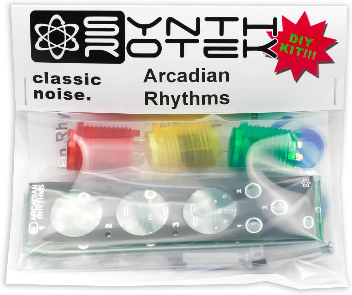 Arcadian Rhythms (Green) - Arcade Style Manual Gate Eurorack Module Kit