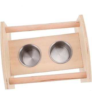 Ipetboom 1 Peça Suporte Para Pássaros Pequenos Brinquedos Para Pássaros Brinquedos De Mesa Brinquedos De Madeira Tigelas Para Pássaros Para Poleiro Pombo Poleiro De Pássaro De Madeira
