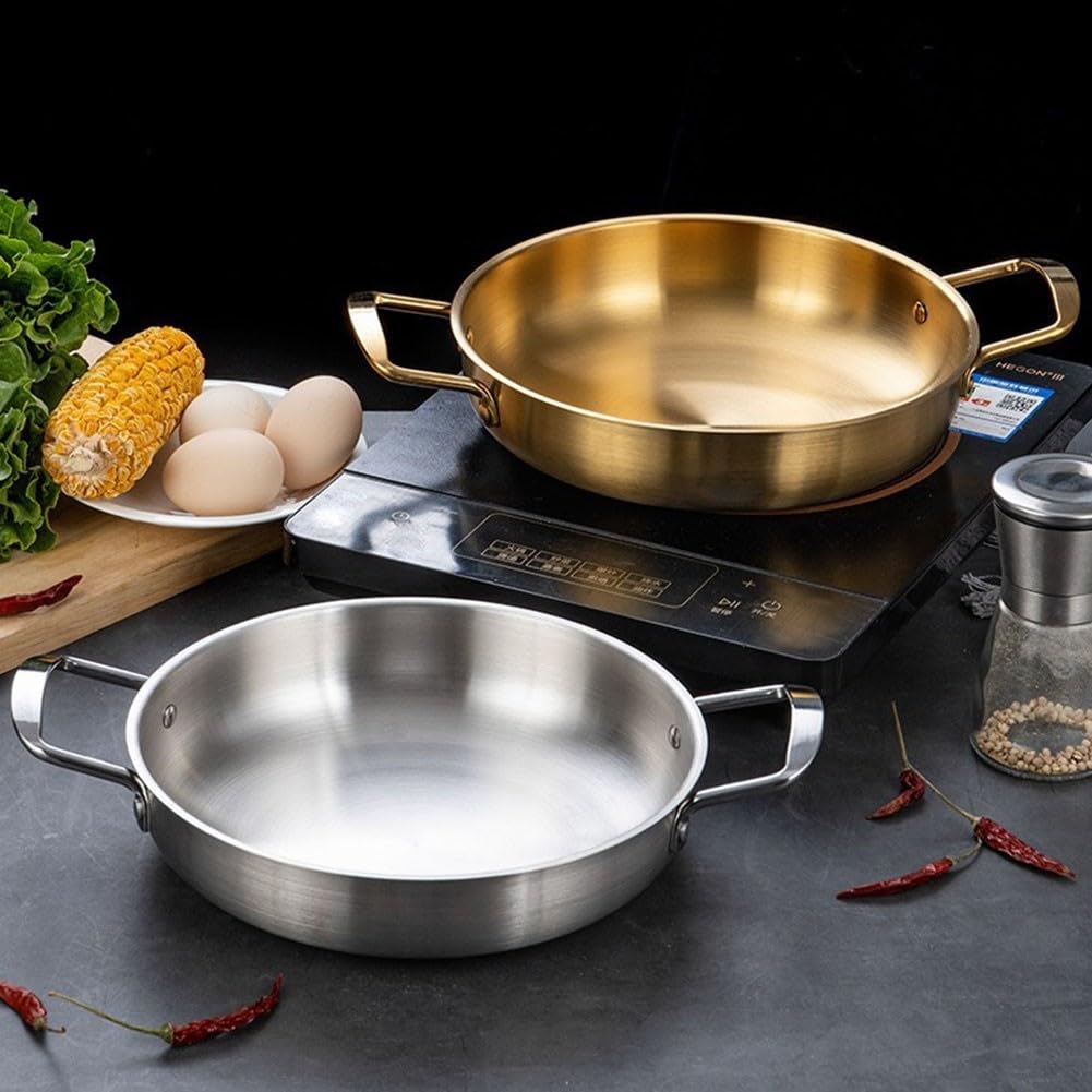 Olla coreana de los tallarines del acero inoxidable los 24cm con el interior liso y la conductividad termal equilibrada