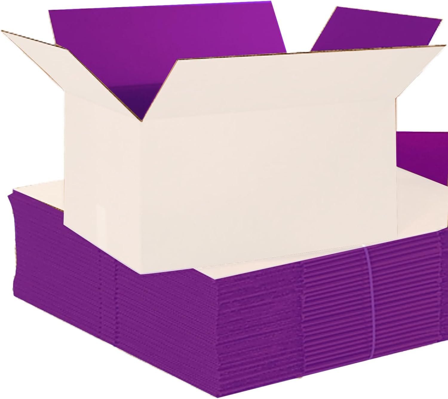 Ucanpack Made In USA- Purple Shipping Boxes 12x6x6", Corrugated Packaging Box 25 Pcs, Heavy-Duty Moving Boxes, Packing Carton For Moving, Cardboard Box For Small Business
