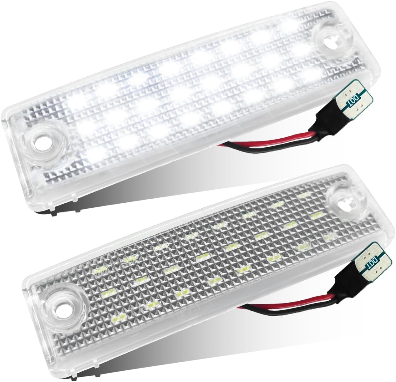 LESAUCE LED License Plate Light For 1996-2024 Toyota 4runner, 2008-2022 Sequoia, 6000K White, Tag Lamp Assembly Replacement, Pack of 2
