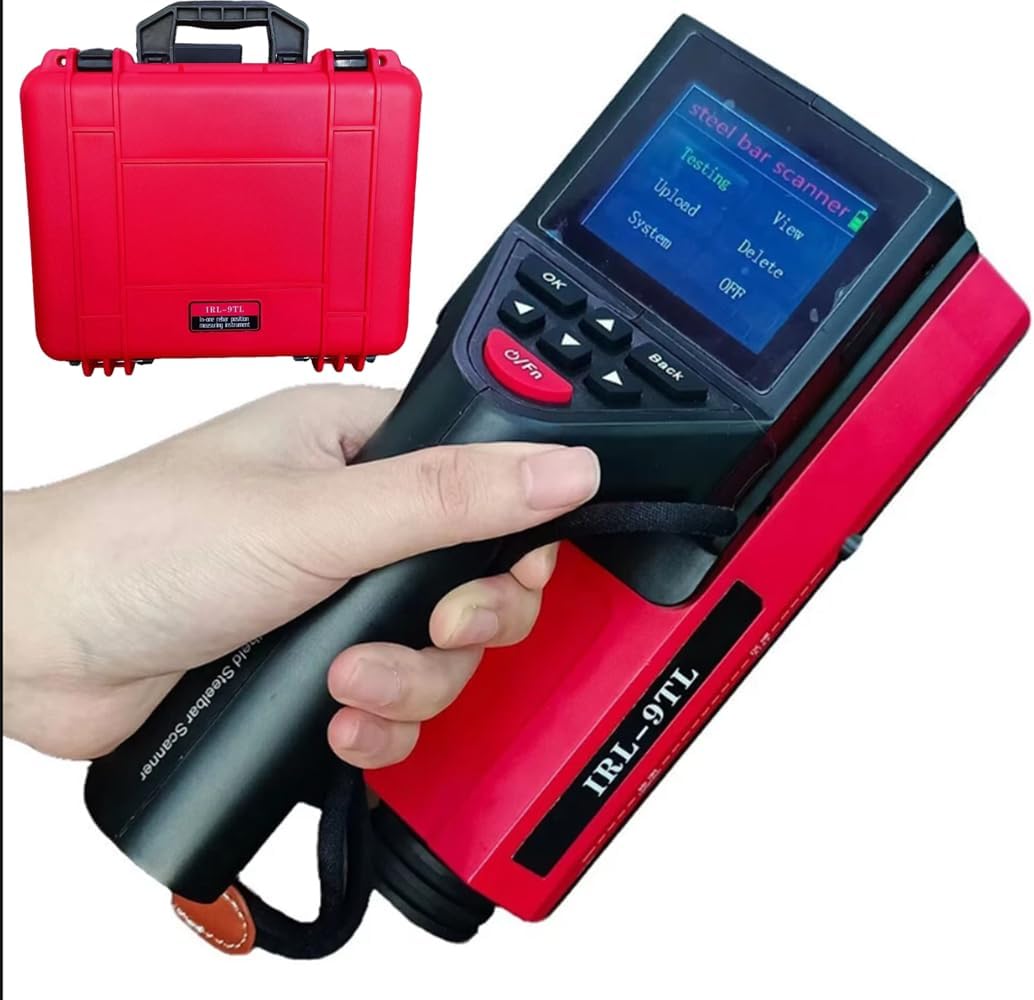 Rebar Scanner Integrated Concrete Rebar Scanner Digital Rebar Finder Detector Concrete Reinforcement Tester With Range 6mm-90 Mm 7mm-200mm For Steel Bar Thickness Waveform Network Profile