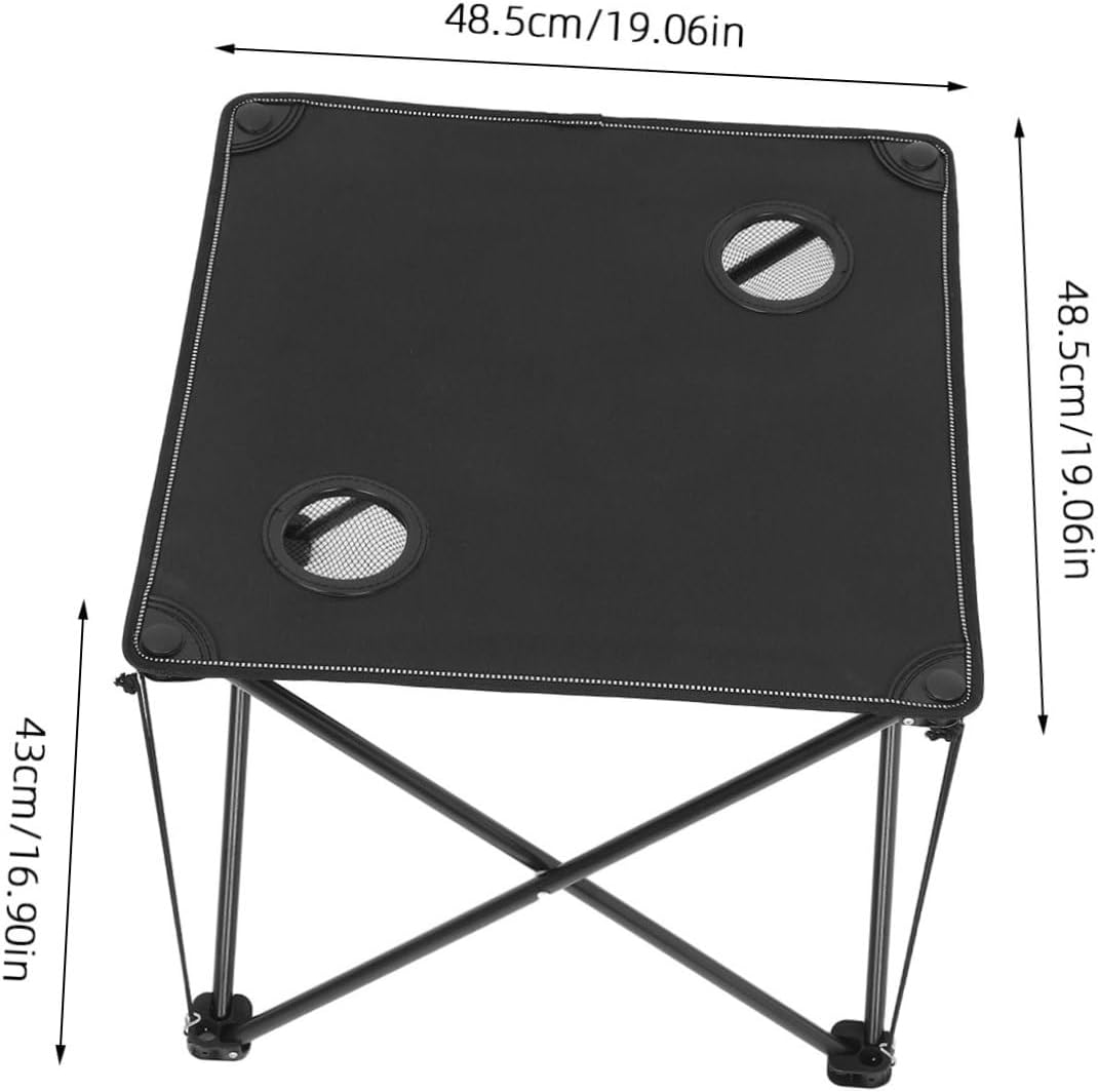 1pc Heavy-Duty Portable Folding Camping Table Cup Holders Picnic Table for Outdoor Activities for Travel Bbqs and Fishing