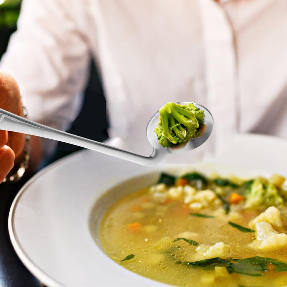 Luxshiny Left-handed Set Elderly Curved Utensils Angled Fork for Seniors Stainless Steel Eating Utensils for Disabled