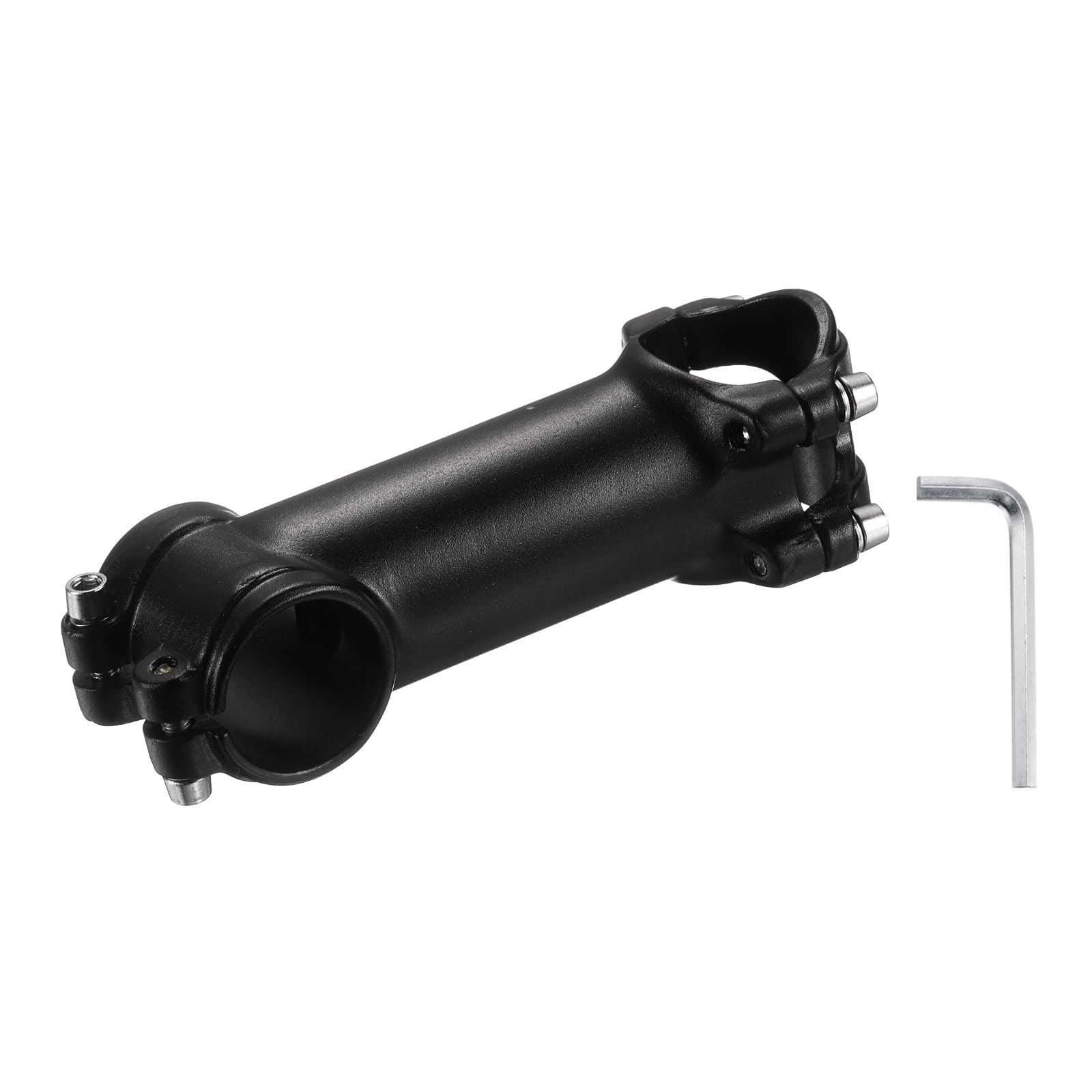 sourcing map 31.8mm Bike Stem 7 Degree 100mm Aluminum Alloy Bicycle Handlebar Stem with Hex Wrench for Mountain Road Bike BMX MTB Cycling, Black