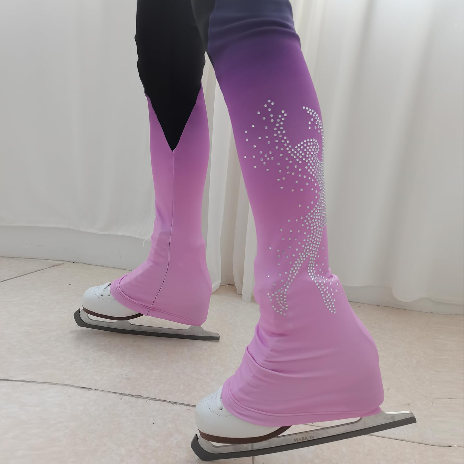 LIUHUO Eiskunstlaufhose für Mädchen, Samt-Trainingshose