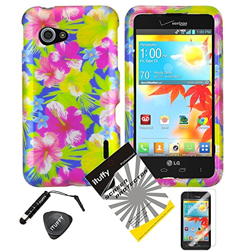 3 items Combo: ITUFFY (TM) Mini Stylus Pen + Case Opener + Design Rubberized Snap on Hard Shell Case for LG Enact VS890 (Verizon) (Aloha Flower) 3 items Combo: ITUFFY (TM) Mini Stylus Pen + Case Opener + Design Rubberized Snap on Hard Shell Case for LG Enact VS890 (Verizon) (Aloha Flower)