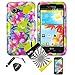 3 items Combo: ITUFFY (TM) Mini Stylus Pen + Case Opener + Design Rubberized Snap on Hard Shell Case for LG Enact VS890 (Verizon) (Aloha Flower)