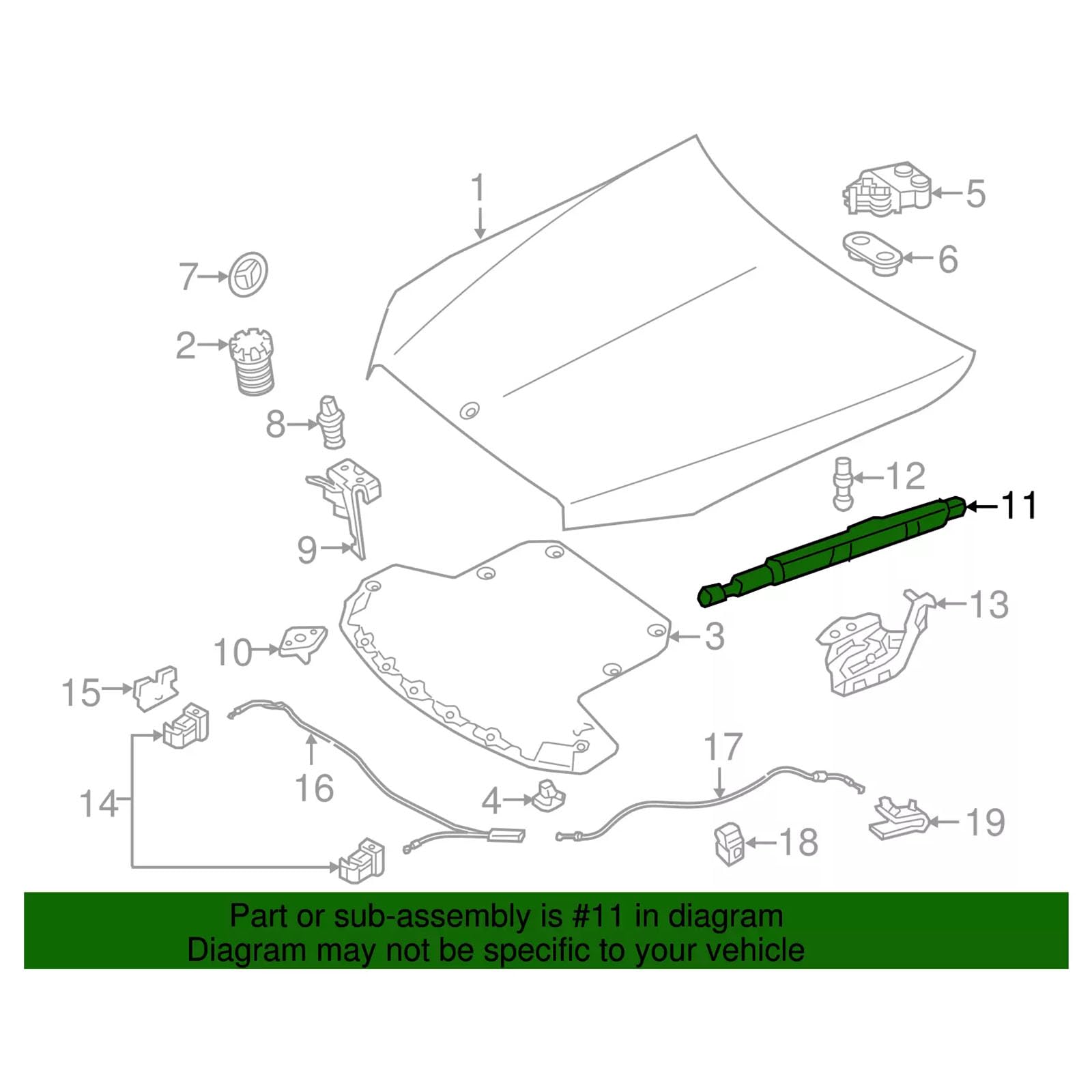 La tige de levage de capot améliore l'entretien de la voiture 4B457942 pour W205 A205 C200 C300 C250 C350E C400 C450