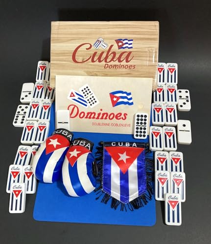 Set Dominó Cubano Doble 9 con Bandera y Guantes miniatura 2