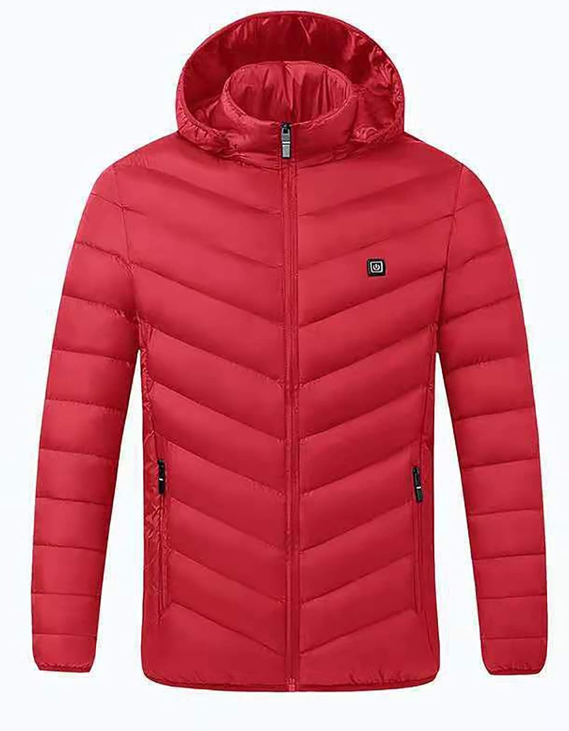 USB Electric Heated Jacket Men's Women's Hooded Warm Heated Coat Lightweight Quilted Puffy Jacket Outdoor Down Coat