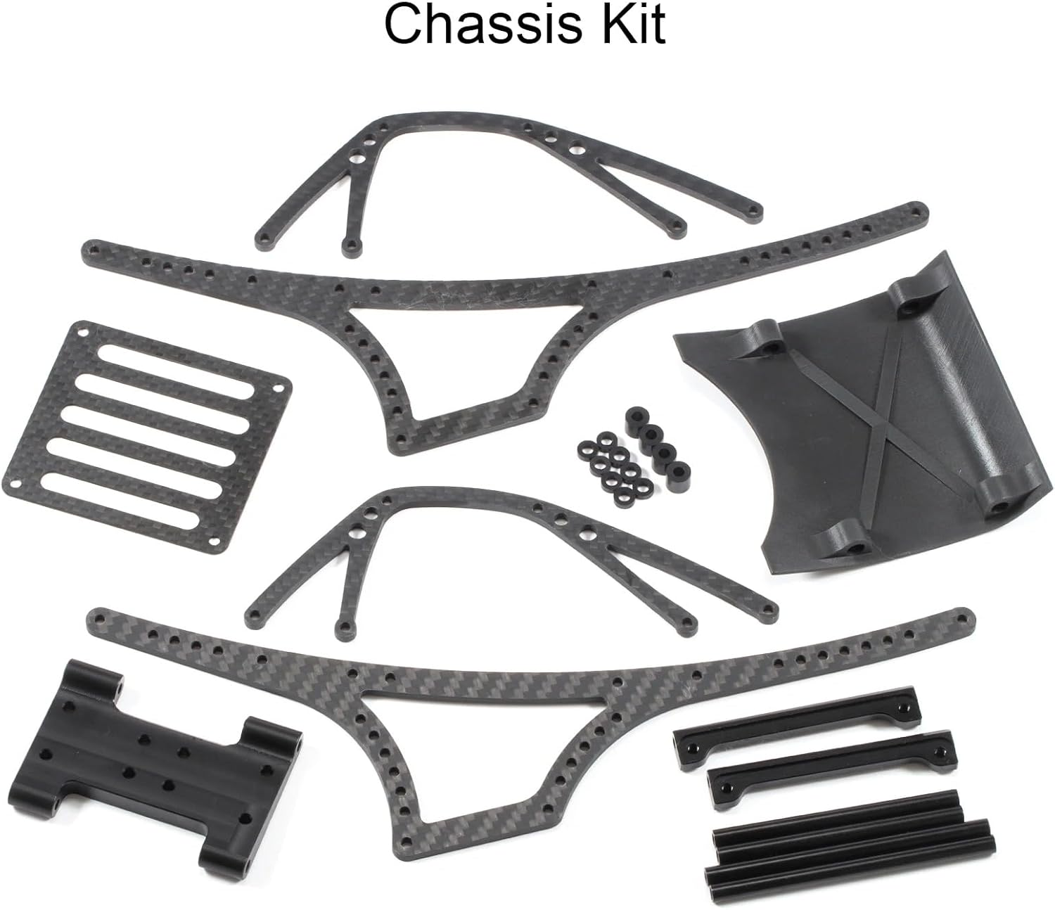Carbon Fiber Pro Shafty Chassis Kit, Titanium Links and Driveshaft Set, for 2.2S Sportsman MOA Cheater Comp Rigs Built (Chassis Kit)