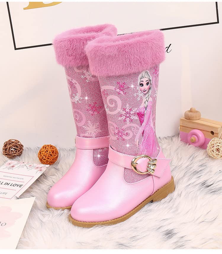 Winter Princess Boots for Girls | Dids snow boots | Calf-High, Comfortable, Themed, Zipper4