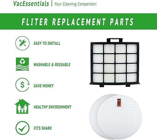 Miniatura 5 de Piezas de repuesto de filtro AZ2000 para Shark Vertex DuoClean PowerFin aspiradora vertical AZ2000 AZ2000W AZ2002 AZ201KT5 AZ201UPG5 AZ21KT501