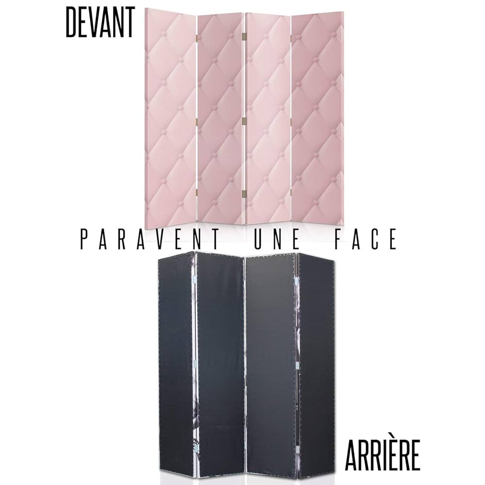 Paravent Décoratif 3 Panneaux 120x180 Cm - Toile Imprimée Recto Verso, Style Japonais, Amovible, Sans Montage